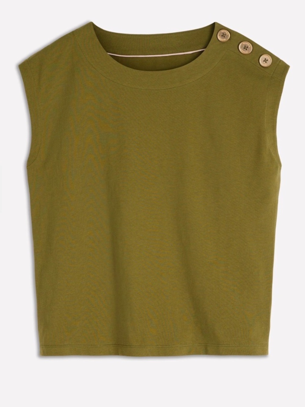 Boden Button Detail Olive Top